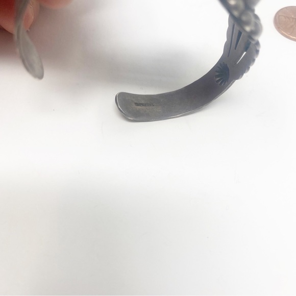 658 Vintage Fred Harvey Era Silver Ingot Cuff Bracelet - Picture 12 of 12